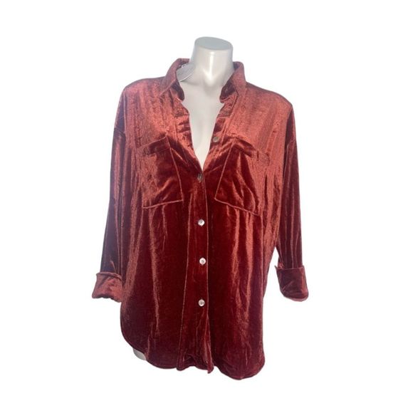 Petal & Pup Tops - Velvet button down